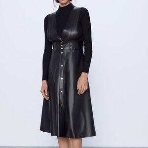 ZARA Faux Leather Dress